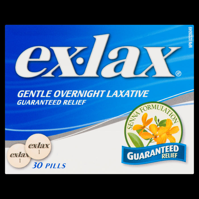 Ex-Lax Doux Laxatif de Nuit Comprimés, Emballage de 30