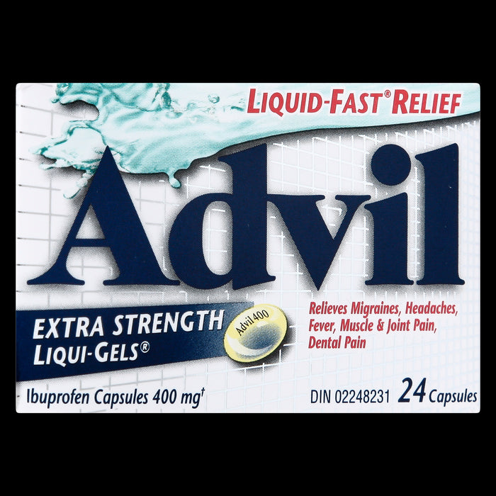 Advil Liqui-Gels Ibuprofen Capsules 400-mg Extra Strength, 24-Pack