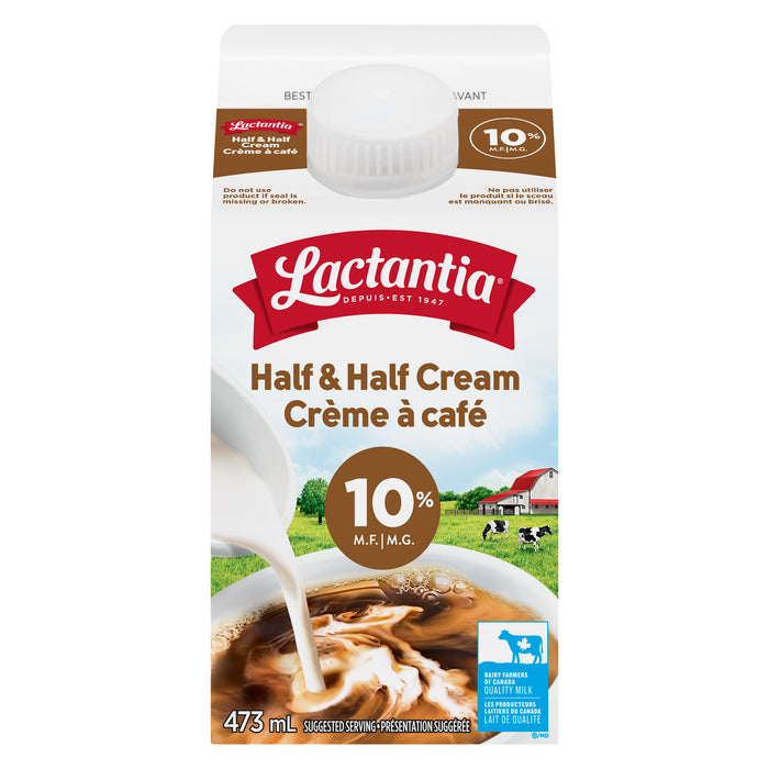 Lactantia Half & Half Cream 10% M.F., 473ml