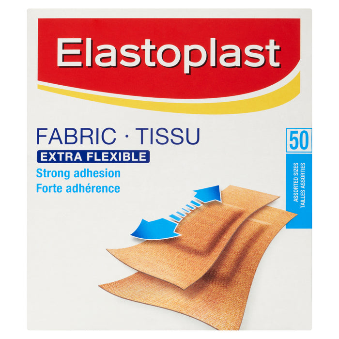 Elastoplast Tissu Extra Flexible Tailles Assorties, Emballage de 50