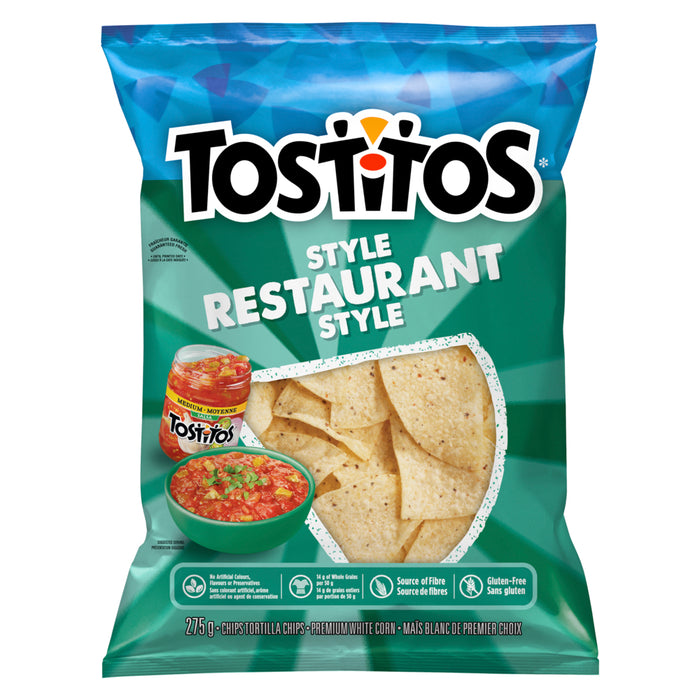 Croustilles de tortillas de maïs blanc Style Restaurant Tostitos - 275 g