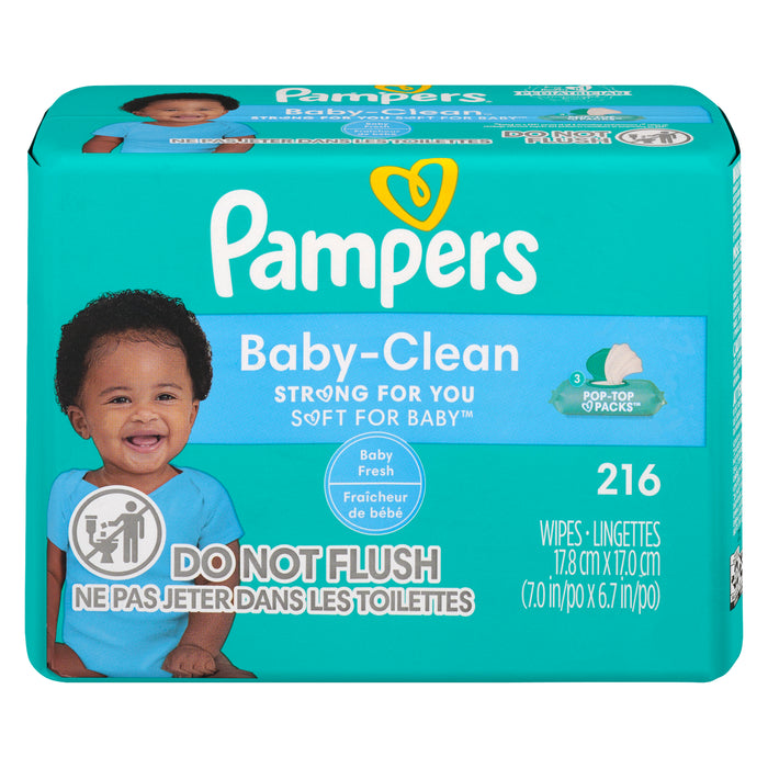 Pampers Baby Wipes, 3-Pack, 216-Count