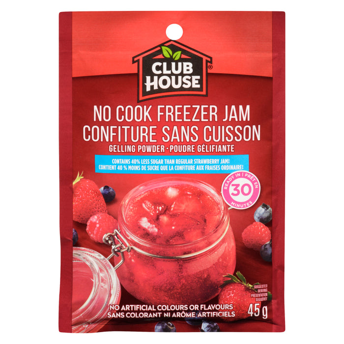 Club House Poudre Gélifiante Confiture Sans Cuisson, 45-g