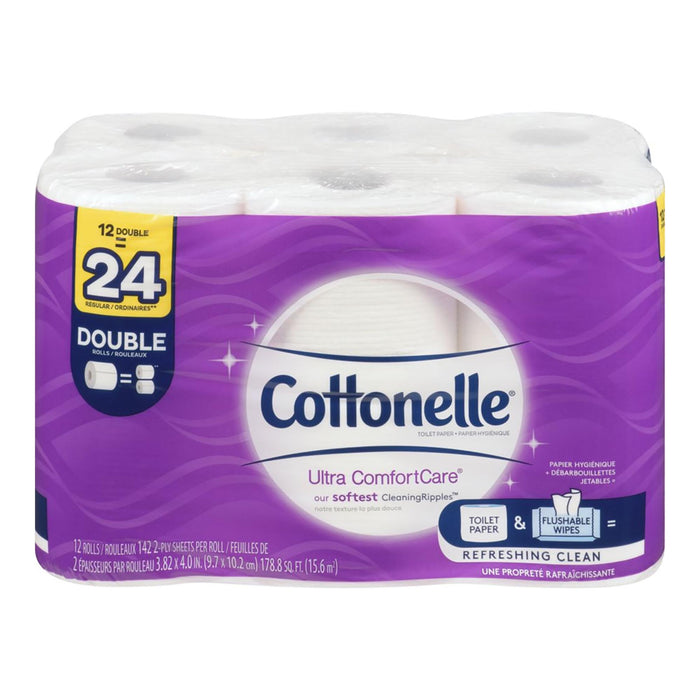Papier hygiénique Cottonelle Ultra ComfortCare, emb. de 12