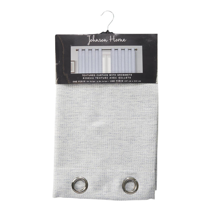 Johnson Home Curtain Panel with Grommets, 84-in, Blue, 1-Pack