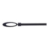 HomeStyles Black Curtain Rod - 28in.-48in.