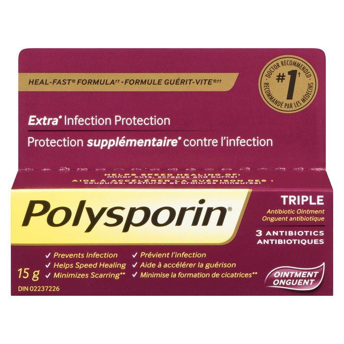 Polysporin Triple Onguent Antibiotique, 15 g