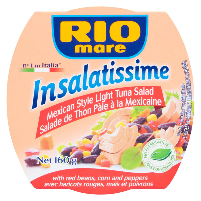 Rio Mare Insalatissime Salade de Thon Pàle à la Mexicaine, 160 g