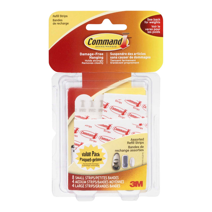Bandes de rechange assorties Command, paquet de 16