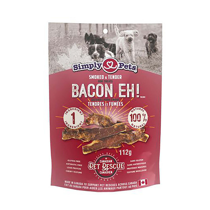 Gâteries pour chien tendres et fumées 100 % naturelles Bacon Eh! de Simply Pets - 112 g