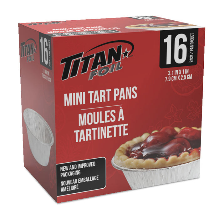 Moules à mini tartelettes en aluminium, emballage de 16