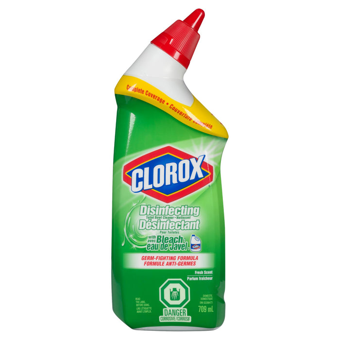 Clorox Fresh Scent Disinfecting Toilet Bowl Cleaner, 709-ml