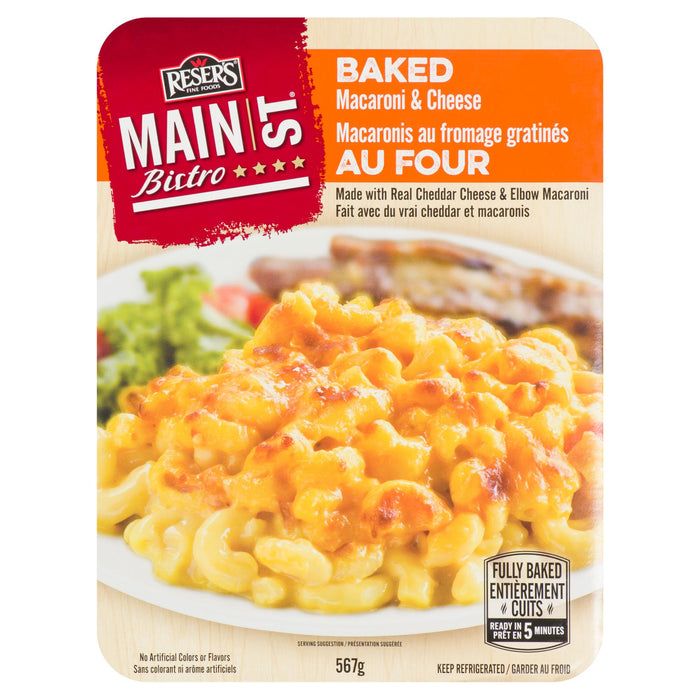 Macaronis au fromage gratinés au four Main St Bistro de Reser's Fine Foods - 567 g
