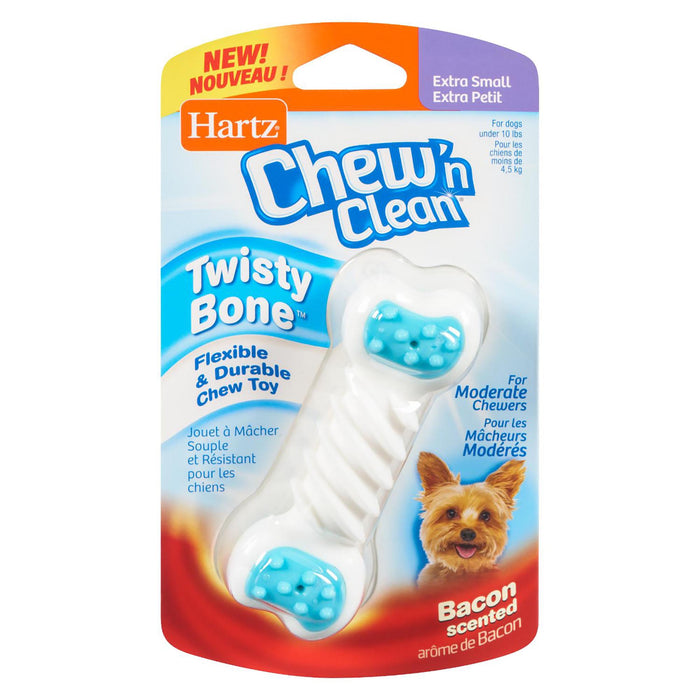 Hartz Chew'n Clean Extra Small Twisty Bone Bacon Scented