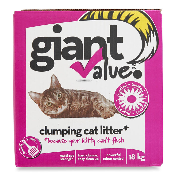 Litière parfumée pour chats Giant Value - 39,7 lb