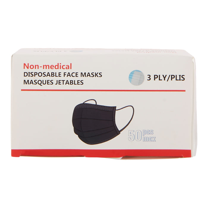 Non-Medical Disposable Face Masks, 50-Pack