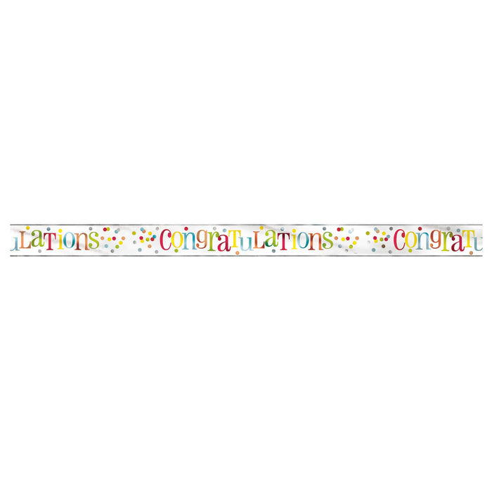 Bannière Félicitations Unique, multicolore, 12 pi