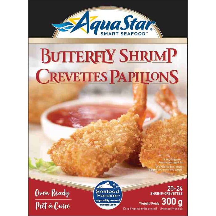 Aqua Star Frozen Breaded Butterfly Shrimp, 300-g