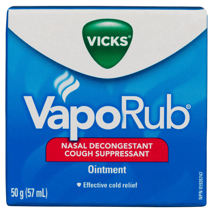 Vicks VapoRub Décongestionnant Nasal Antitussif Onguent, 50 g