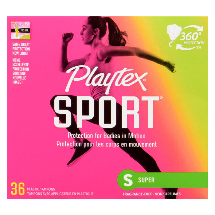 Playtex Sport Super Tampons Non Parfumés, emb. de 36