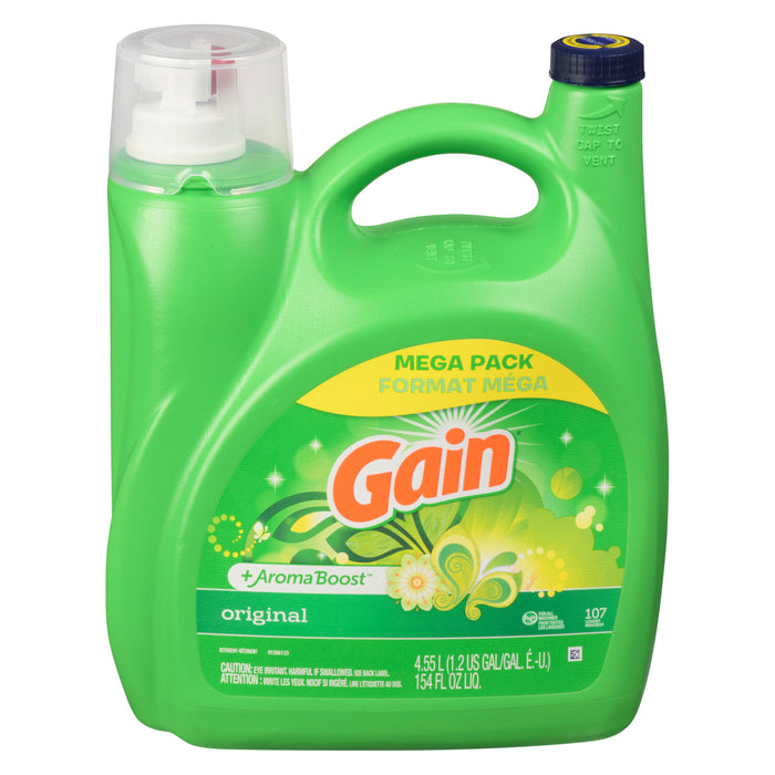 Gain + Aroma Boost Original Scented Liquid Laundry Detergent, 4.55-L