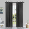 Rideau en similisoie avec oeillets HomeStyles, gris, 52 po x 84 po