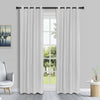 Rideau en fausse soie HomeStyles avec œillets, blanc, 52po x 84 po