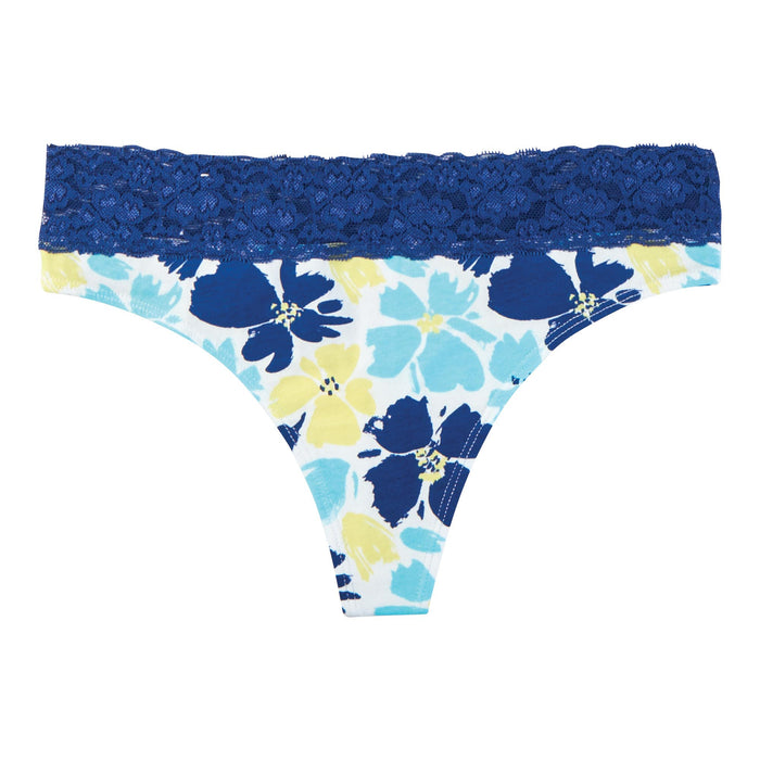Carisma Women's Printed Cotton Lace Fashion Thong