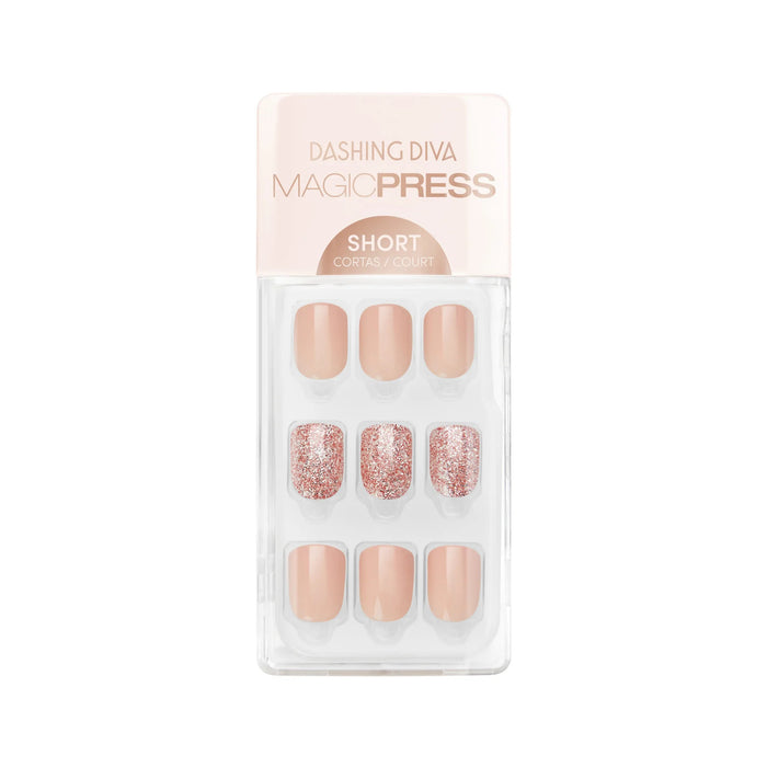 Dashing Diva Honey Sparkle Press On Nails, 34-Piece