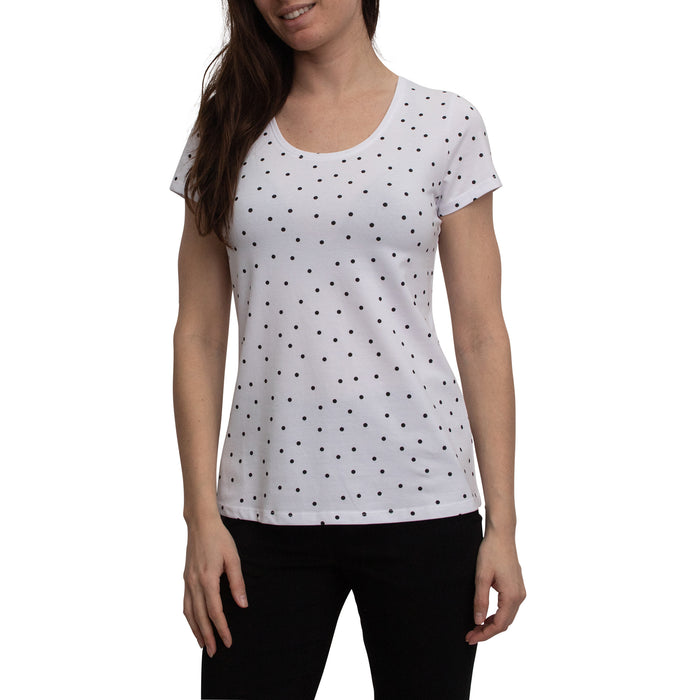 T-shirt extensible imprimé à col dégagé mySTYLE pour femmes