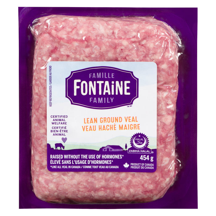 Veau haché maigre Famille Fontaine - 454 g