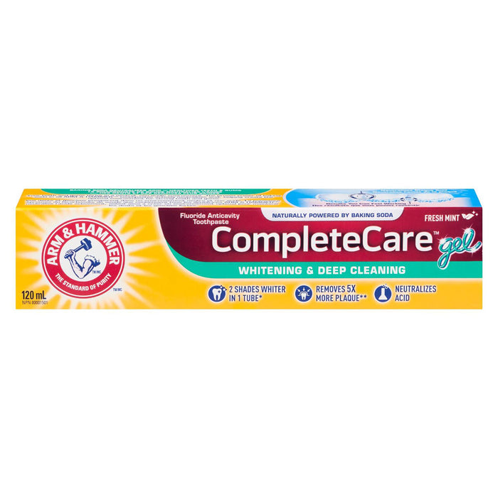 Arm & Hammer Complete Care Gel Fluoride Anticavity Fresh Mint Toothpaste, 120-ml