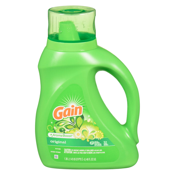 Détergent à lessive liquide de 32 brassées Gain Aroma Boost, 1,36 L