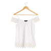 lily morgan Women's Crinkle Crochet Top