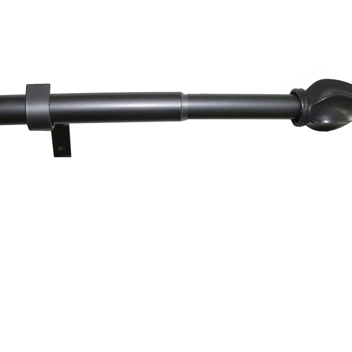 HomeStyles Adjustable Curtain Rod, Gun Metal, 66-in to 120-in.