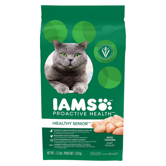 Nourriture pour chats âgés de 11 ans et plus d'Iams, poulet, 1,6 kg