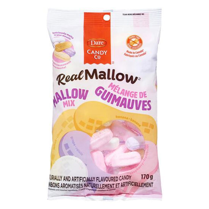 Dare Candy Co Real Mallow Bonbons Aromatisés Naturellement et Artificiellement Mélange de Guimauves, 170-g