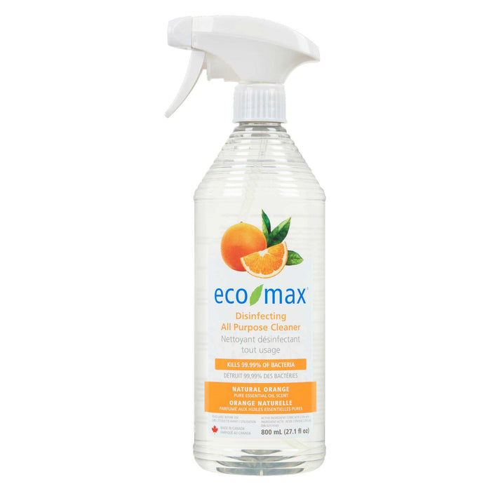 Eco Max Nettoyant Désinfectant Tout Usage Orange Naturelle, 800 ml