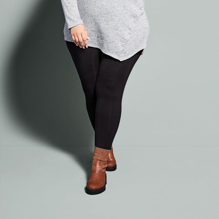 Legging en viscose de tous les jours taille Plus lily morgan pour femmes, noir - 1X