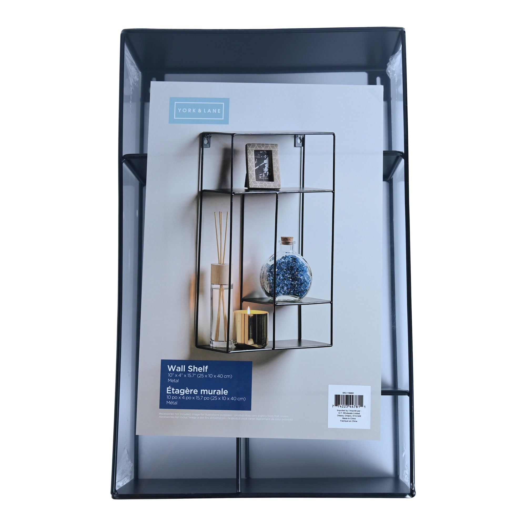 Debbie Travis® Metal Wall Shelf, Black Giant Tiger