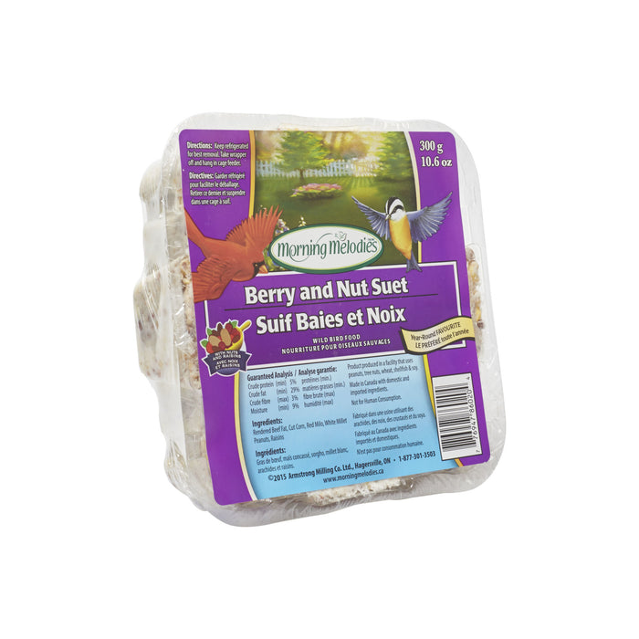 Nourriture pour oiseaux sauvages Suif baies et noix Morning Melodies, 300 g