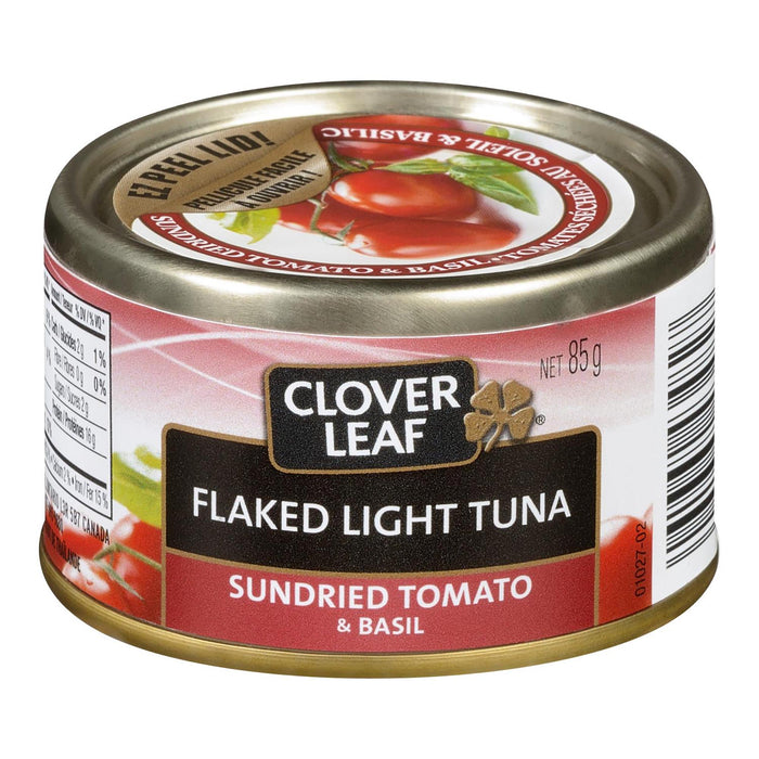 Clover Leaf Thon Pâle émietté Tomates Séchées au Soleil et Basilic, 85-g
