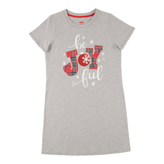 Chemise de nuit en tricot sérigraphié pour femmes Douillet et chaleureux