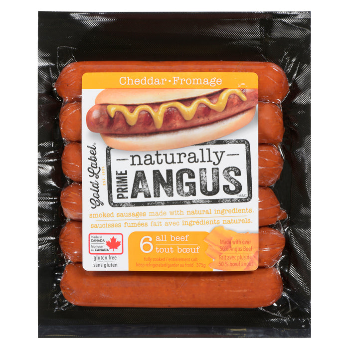 Gold Label Cheddar Naturally Prime Angus Beef Smokie, 375-g