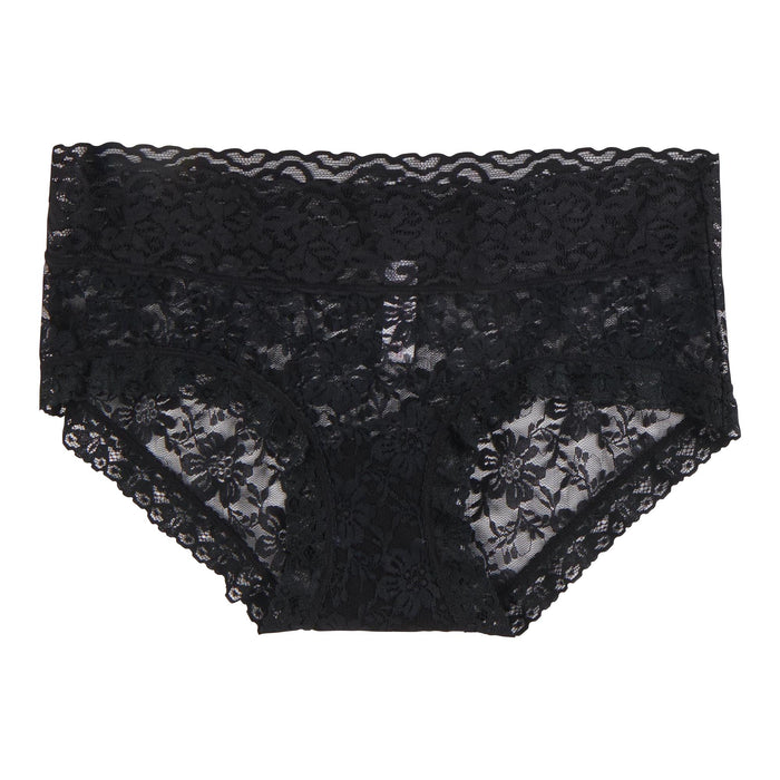 Culotte à la garçonne à garniture de dentelle Carisma pour femmes, noir