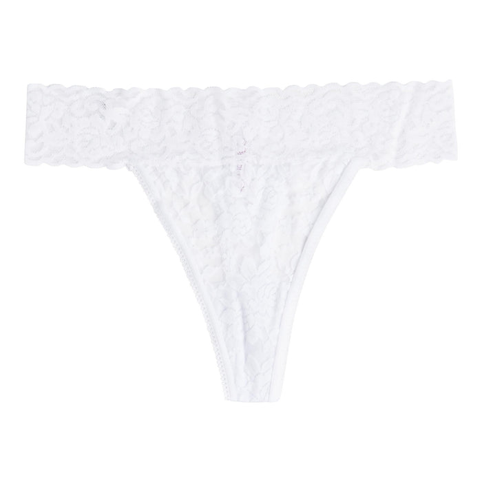 Carisma Women's Lace Thong, White