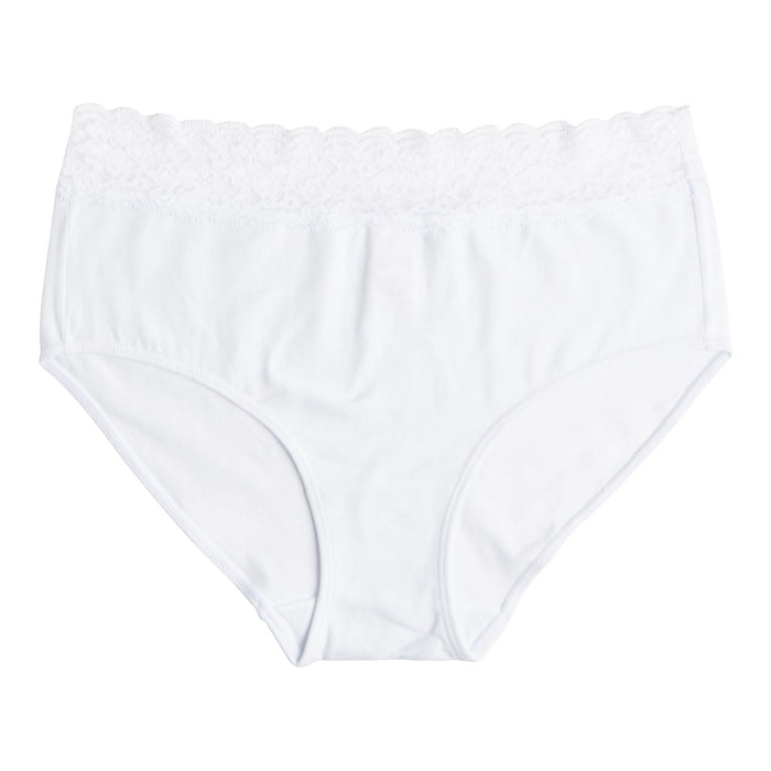 Caleçons en dentelle de coton Carisma pour femmes, blanc