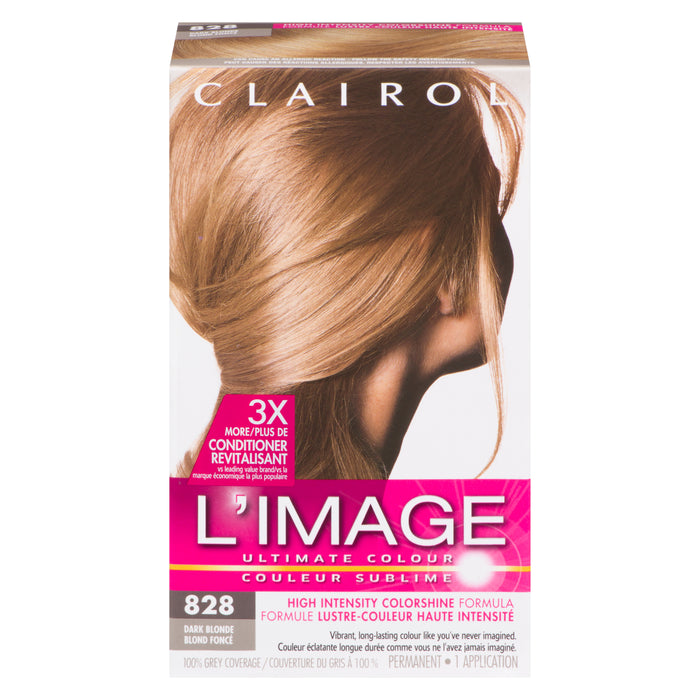 Coloration permanente 828 blond foncé Couleur sublime L'Image de Clairol