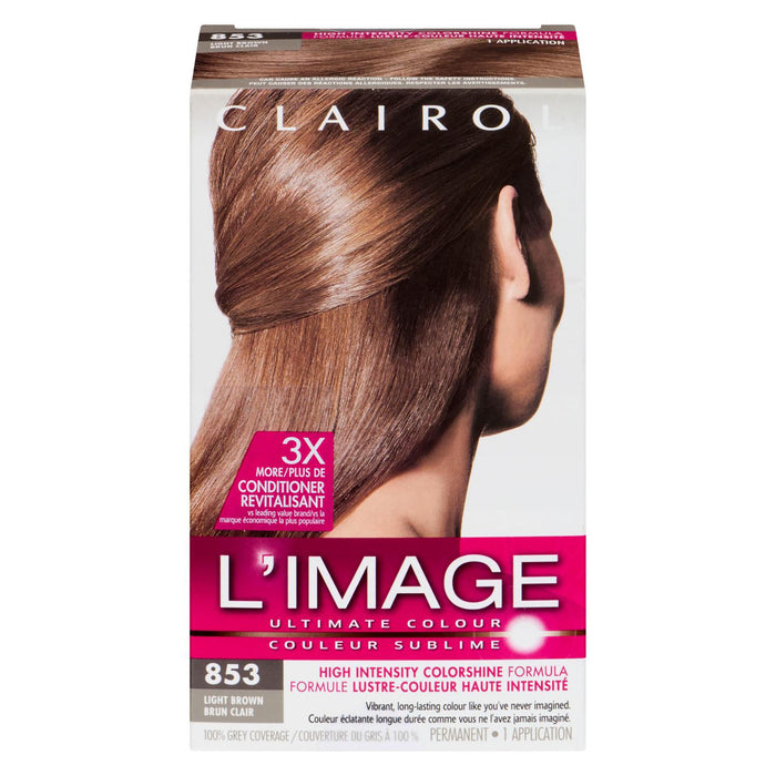 Clairol L'Image Formule Lustre-Couleur Haute Intensité Permanent 853 Brun Clair