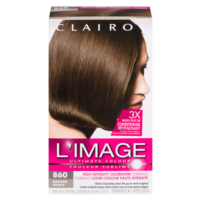 Coloration permanente 860 brun moyen Couleur sublime L'Image de Clairol